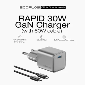 EcoFlow RAPID Phone and Tablet Charger 30W GaN Fast Charging