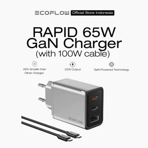 EcoFlow RAPID Phone and Tablet Charger 65W GaN Fast Charging