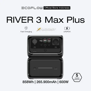 EcoFlow RIVER 3 Max Plus 858Wh 600W Portable Power Station